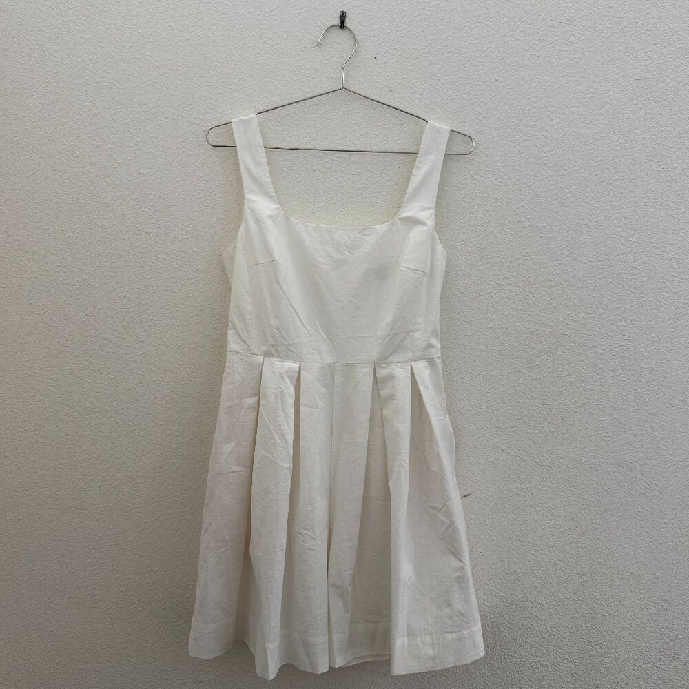 Love, Bonito Size M White Pleated Square Neck Romper